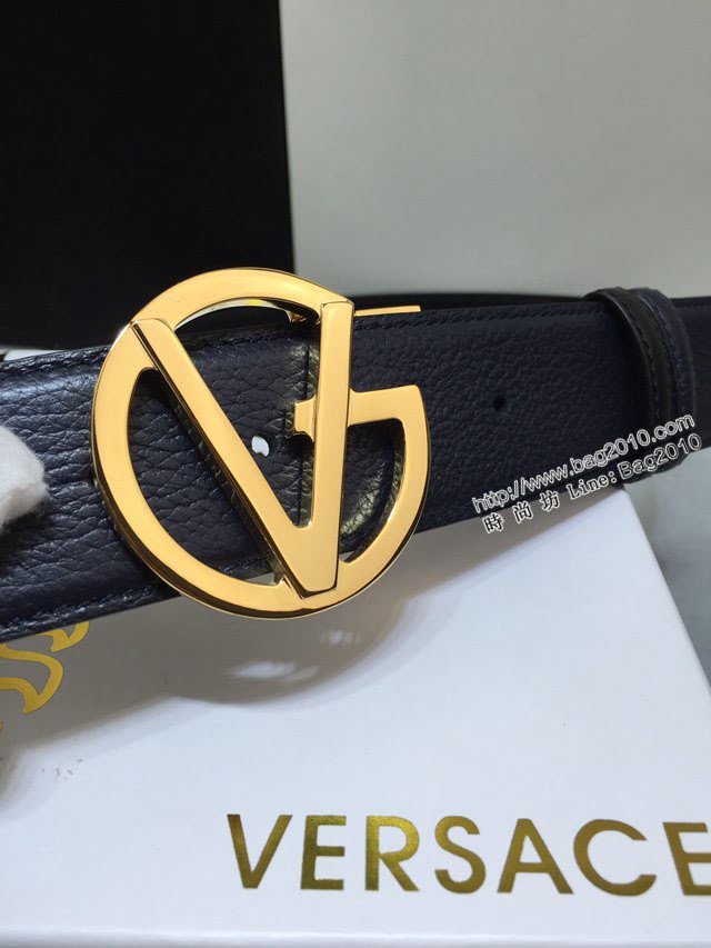 VERSVE男士皮帶 範思哲可逆皮帶 範思哲小牛皮美杜莎V型扣孔腰帶  jjp2212